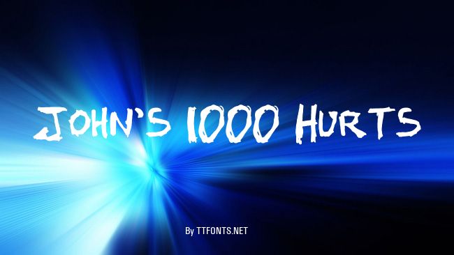 John's 1000 Hurts example